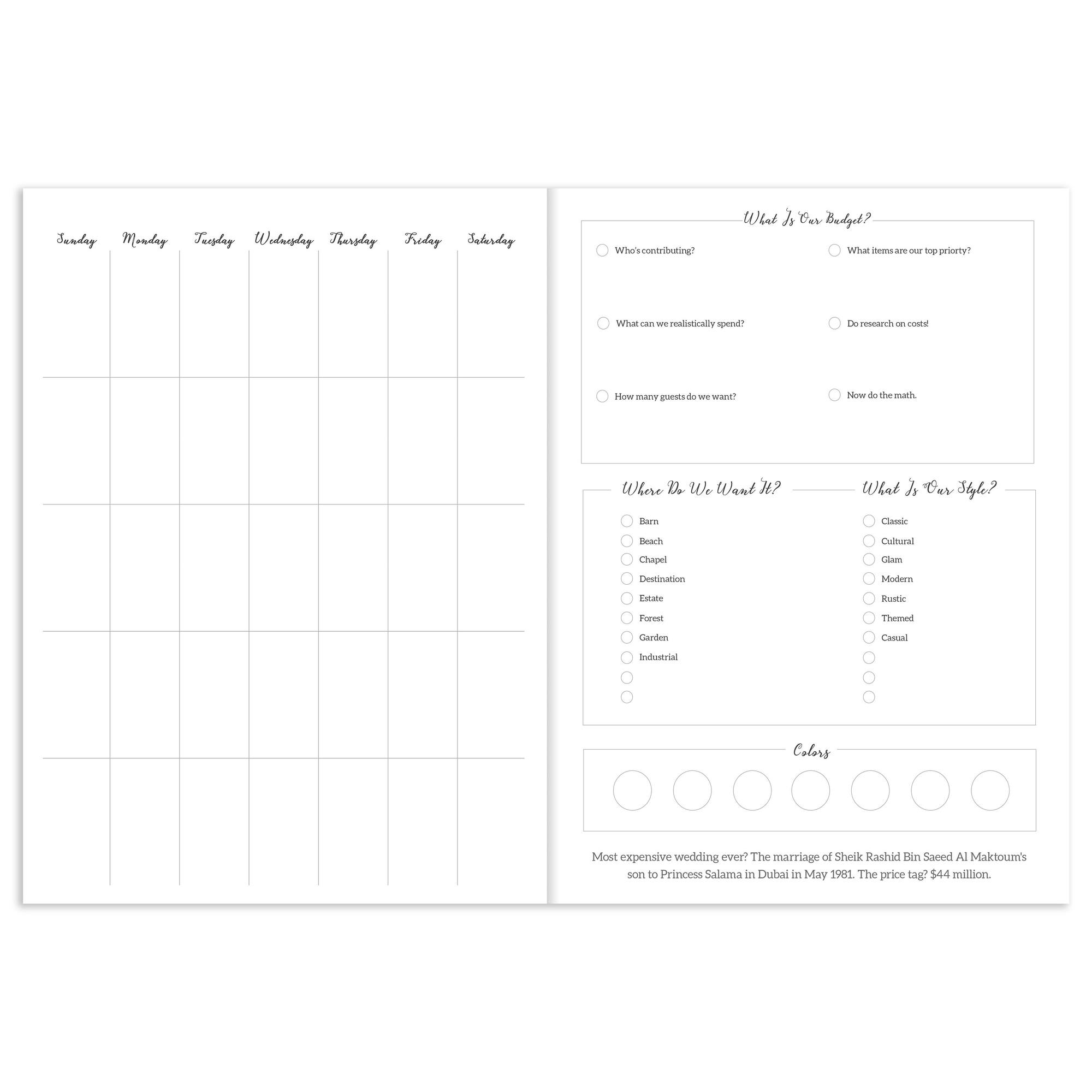 TF Publishing OMG! All the Things To Do Before I Do Undated Monthly Wedding Planner
